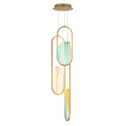Trance 3-Light LED Pendant in Natural Aged Brass