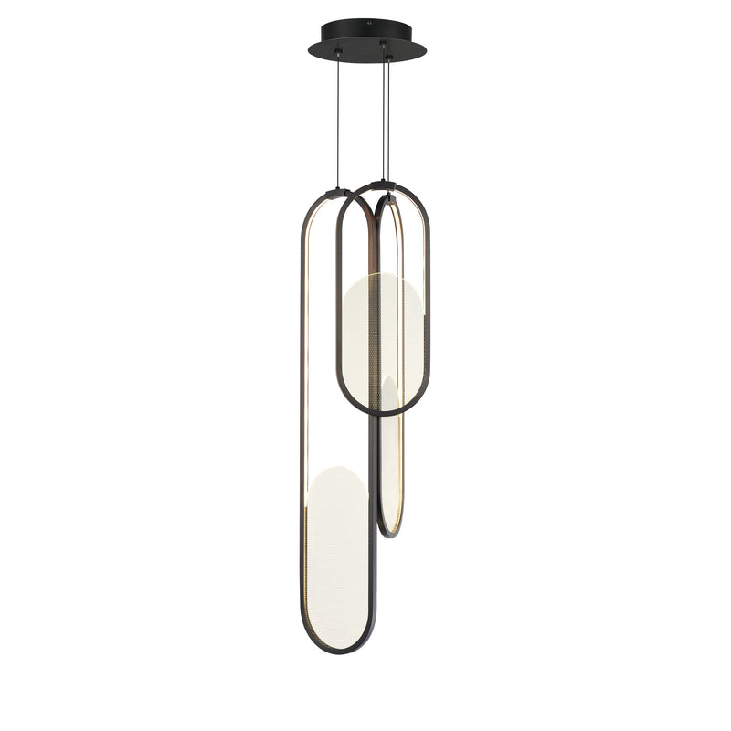 Trance 3-Light LED Pendant in Gunmetal