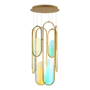 Trance 6-Light LED Pendant in Natural Aged Brass
