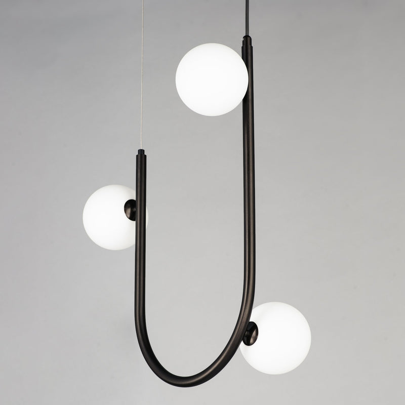 Contour 3-Light Cord Hung Pendant in Brushed Bronze