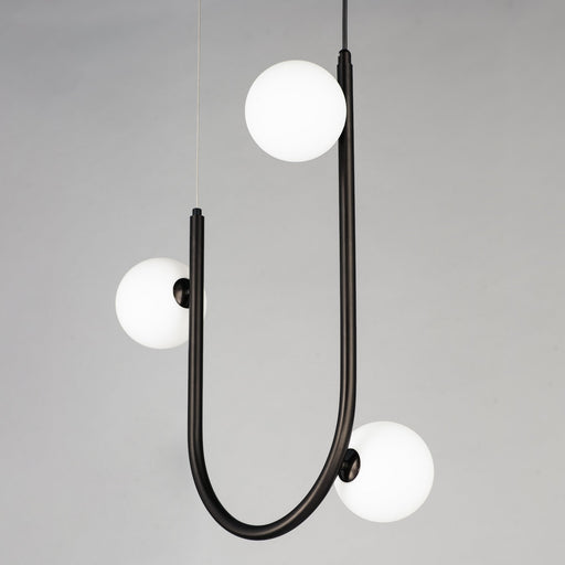 Contour 3-Light Cord Hung Pendant in Brushed Bronze