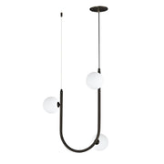 Contour 3-Light Cord Hung Pendant in Brushed Bronze