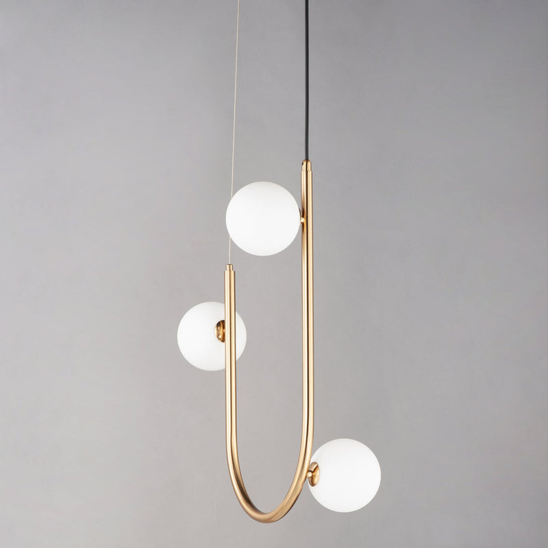 Contour 3-Light Cord Hung Pendant in Heritage