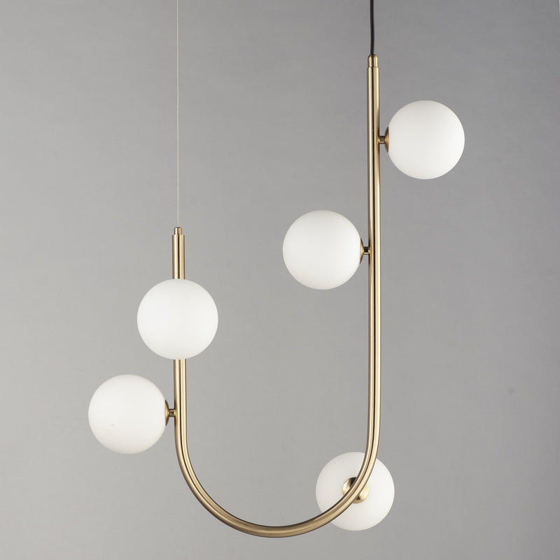 Contour 5-Light Cord Hung Pendant in Heritage