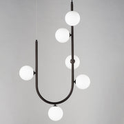 Contour 6-Light Cord Hung Pendant in Brushed Bronze