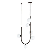 Contour 6-Light Cord Hung Pendant in Brushed Bronze