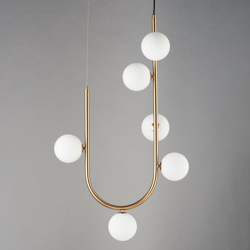 Contour 6-Light Cord Hung Pendant in Heritage