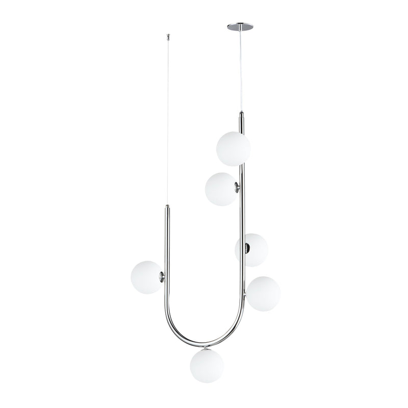 Contour 6-Light Cord Hung Pendant in Polished Chrome
