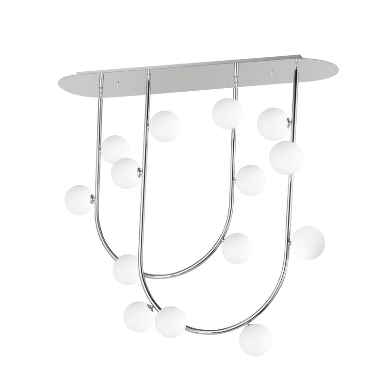 Contour 14-Light Fixed Stem Pendant in Polished Chrome