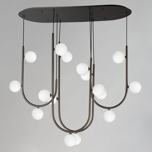 Contour 16-Light Cord Hung Pendant in Brushed Bronze