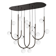 Contour 16-Light Cord Hung Pendant in Brushed Bronze