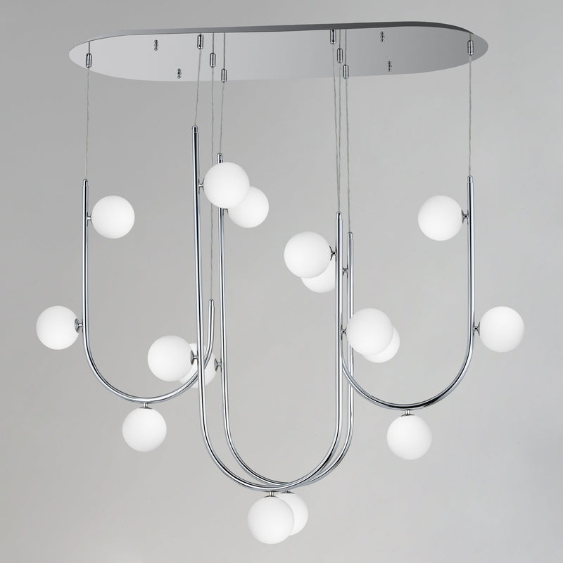 Contour 16-Light Cord Hung Pendant in Polished Chrome