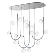 Contour 16-Light Cord Hung Pendant in Polished Chrome
