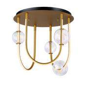 Dreamer 3-Light LED Flush Mount in Natural Aged Brass