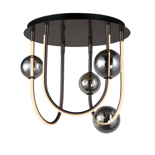 Dreamer 3-Light LED Flush Mount in Black Chrome