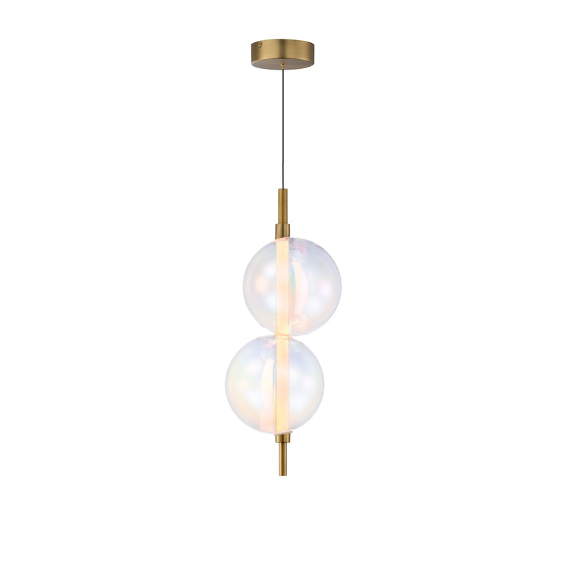 Dreamer 18" LED Single Pendant in Natural Aged Brass