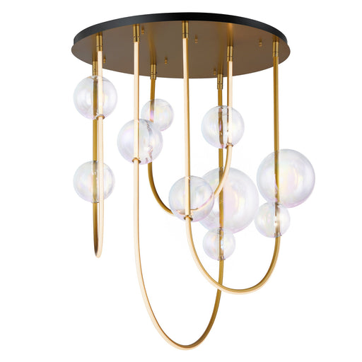 Dreamer Round LED Pendant in Natural Aged Brass