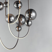 Dreamer Round LED Pendant in Black Chrome