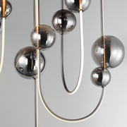 Dreamer Rectilinear LED Pendant in Black Chrome