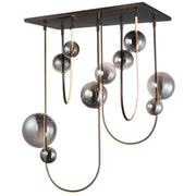 Dreamer Rectilinear LED Pendant in Black Chrome