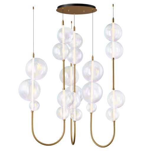 Dreamer 54" LED Cord Hung Pendant in Natural Aged Brass