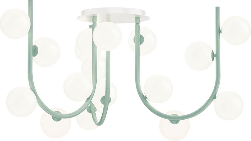 Contour 15-Light Made to Order Chandelier in Stratton Blue