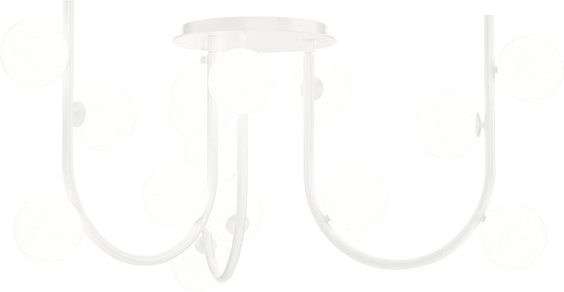 Contour 15-Light Made to Order Chandelier in White