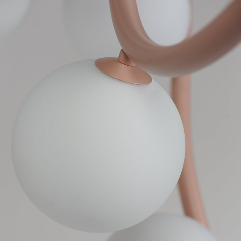 Contour 18-Light Made to Order Chandelier in Palazzo Pink