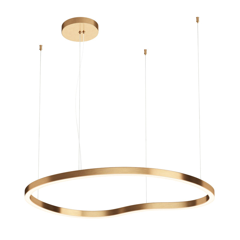 Unity XL 3-Foot Bean LED Pendant in Brushed Champagne