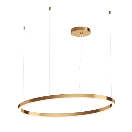 Unity XL 3.5-Foot Oval LED Pendant in Brushed Champagne