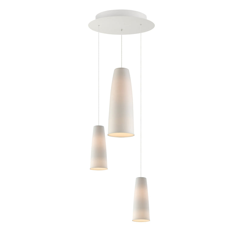 Stream 3-Light LED Pendant in White