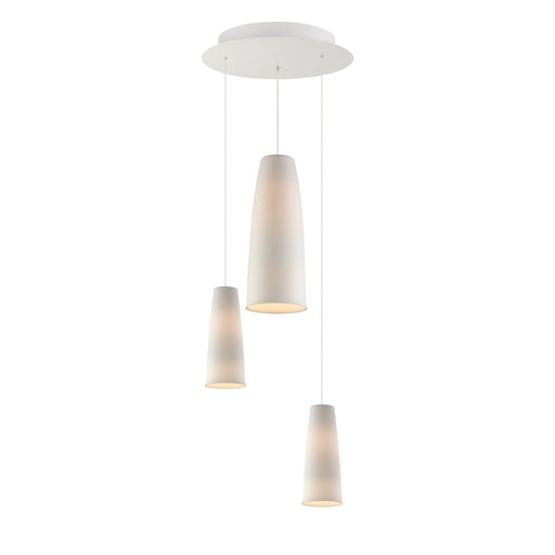 Stream 3-Light LED Pendant in White