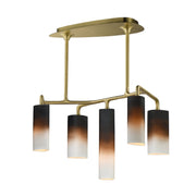 Tropo 5-Light LED Pendant in Vintage Brass
