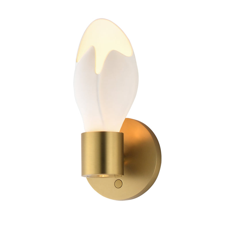 Burgeon LED Wall Sconce in Natural Aged Brass
