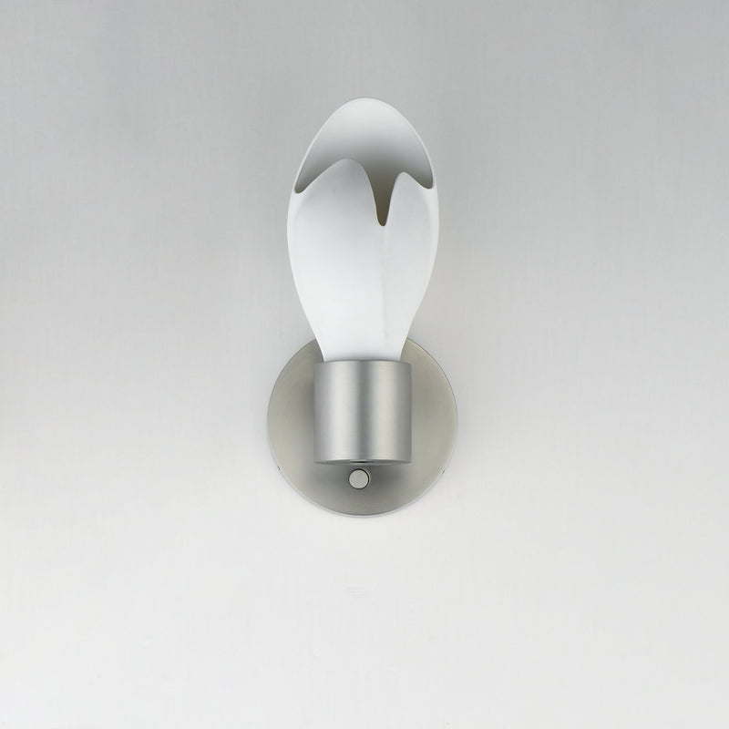Burgeon LED Wall Sconce in Satin Nickel