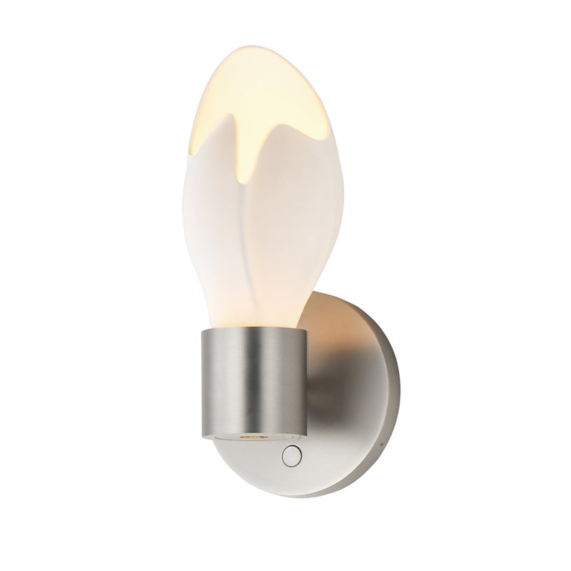 Burgeon LED Wall Sconce in Satin Nickel