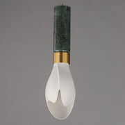 Burgeon LED Single Pendant in Natural Aged Brass