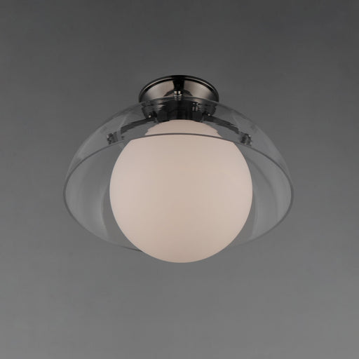 Domain 14" Semi-Flush Mount in Black Chrome