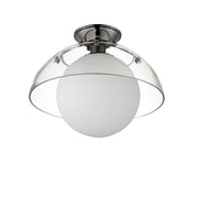 Domain 14" Semi-Flush Mount in Black Chrome