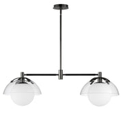Domain 2-Light Pendant in Black Chrome