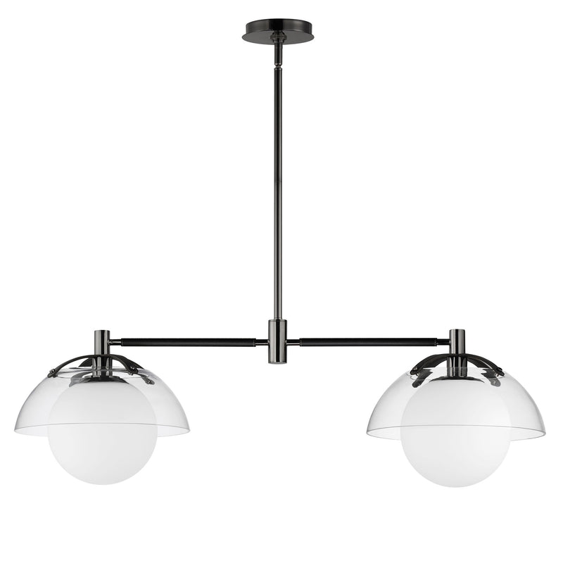 Domain 2-Light Pendant in Black Chrome