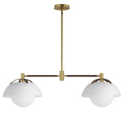 Domain 2-Light Pendant in Natural Aged Brass