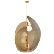 Chips 5-Light Vertical Pendant in Natural Aged Brass