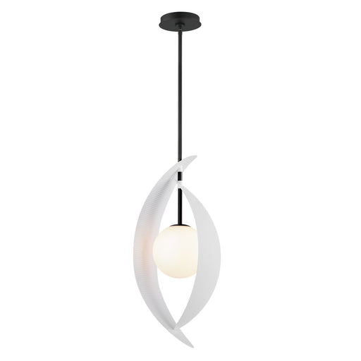 Chips 1-Light Pendant in Matte White
