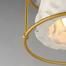 Shroud 1-Light Pendant in Natural Aged Brass
