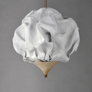 Shroud 18" LED Pendant in Natural Aged Brass