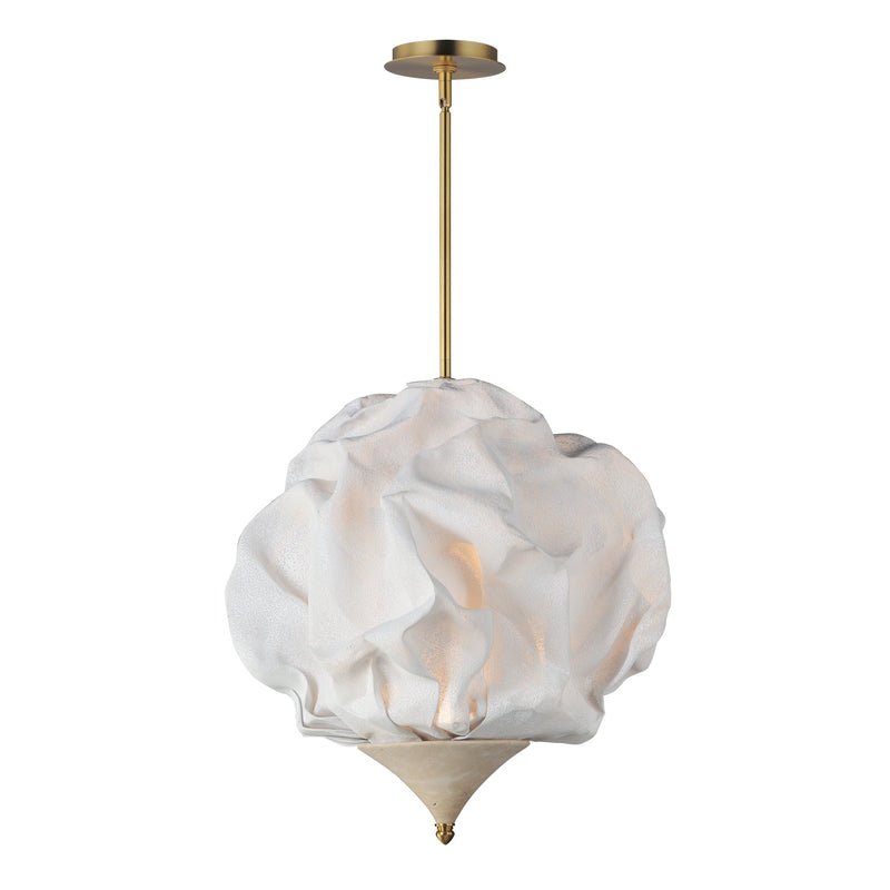 Shroud 18" LED Pendant in Natural Aged Brass