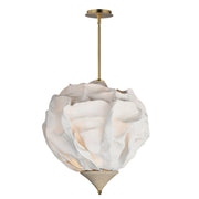 Shroud 28" LED Pendant in Natural Aged Brass