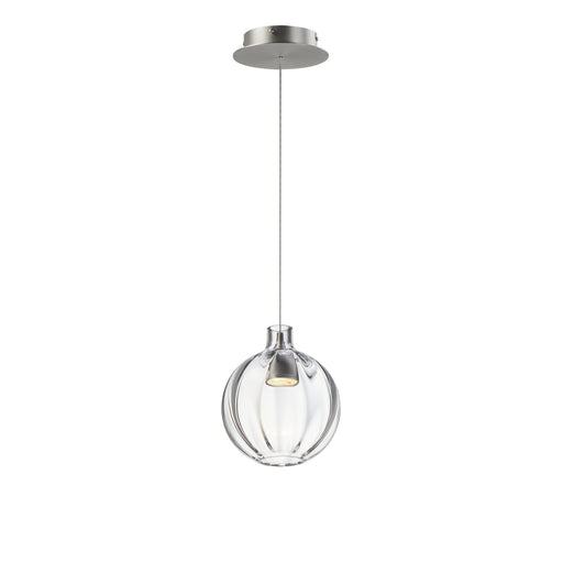 Ray Dance LED Globe Pendant in Brushed Aluminum