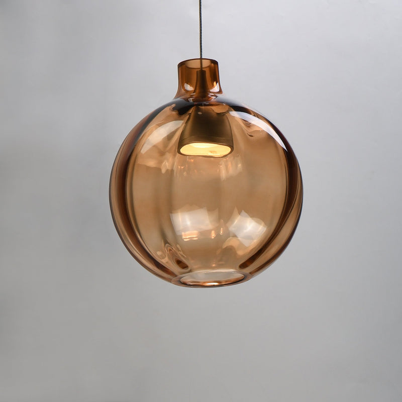 Ray Dance LED Globe Pendant in Brushed Aluminum